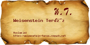 Weisenstein Teréz névjegykártya